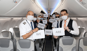 SunExpress’ten ilk uçuşlara özel su takı