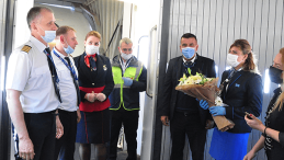 Bodrum sezonun ilk dış hat uçuşunu karşıladı