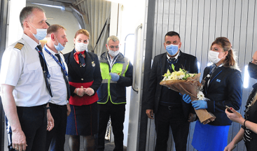 Bodrum sezonun ilk dış hat uçuşunu karşıladı