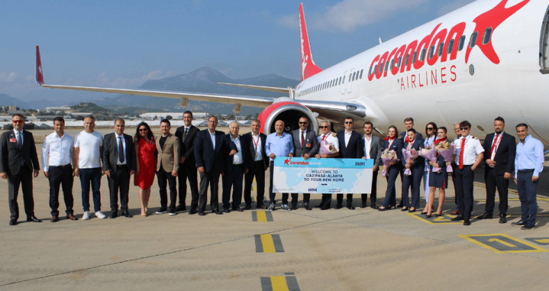 Gazipaşa-Alanya Airport welcomed Corendon’s first flight from Brussels