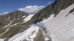 The images are from June… Snow removal efforts on the roads in that province